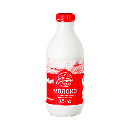 Молоко цельное 3,5-4,0%, 900 мл