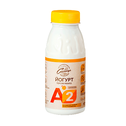 Йогурт А2 персик-манго 3,5-4%, 250 гр.