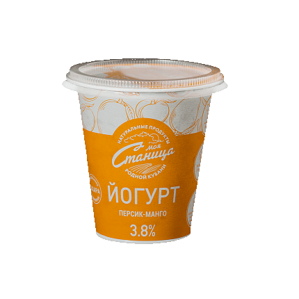 Йогурт Персик-манго 3,8%, 290 гр.